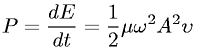 Power transmitted by a harmonic wave