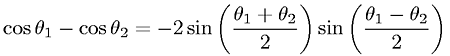 Superposition (Subtraction) of Cosine of Angles