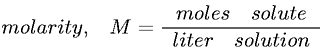 Molarity Defined